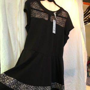 Black Illusion lace neck line